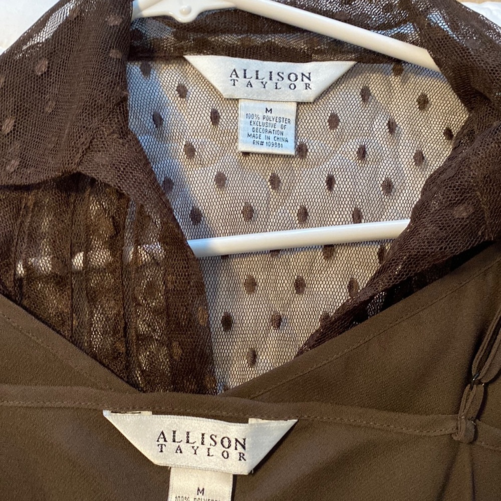 Sheer layers in brown lace